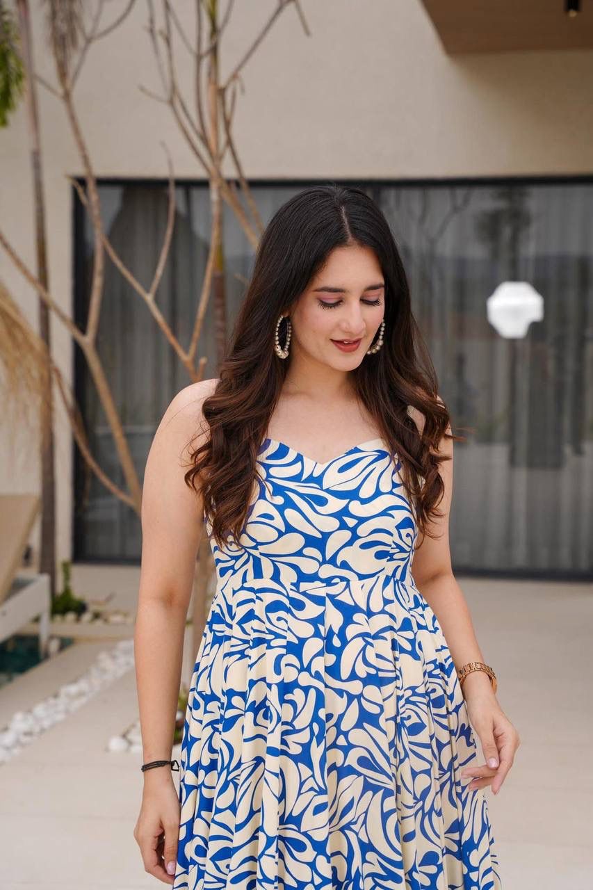 Aurevia Azure Vine Maxi Dress