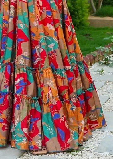GOMTI-Red & Green Designer Gown