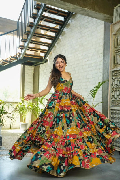Aurevia Wild Muse Tiered Maxi Dress