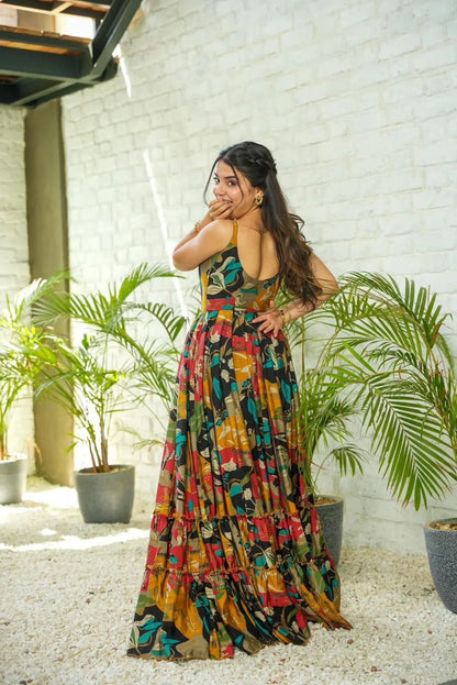Aurevia Wild Muse Tiered Maxi Dress