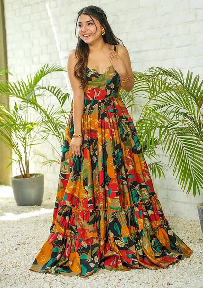 Aurevia Wild Muse Tiered Maxi Dress